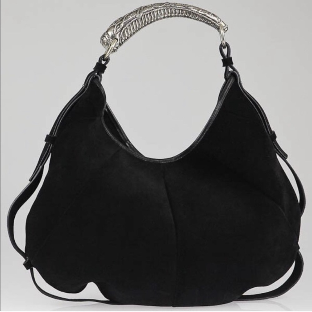 RARE Yves Saint Laurent silver horn Mombasa bag